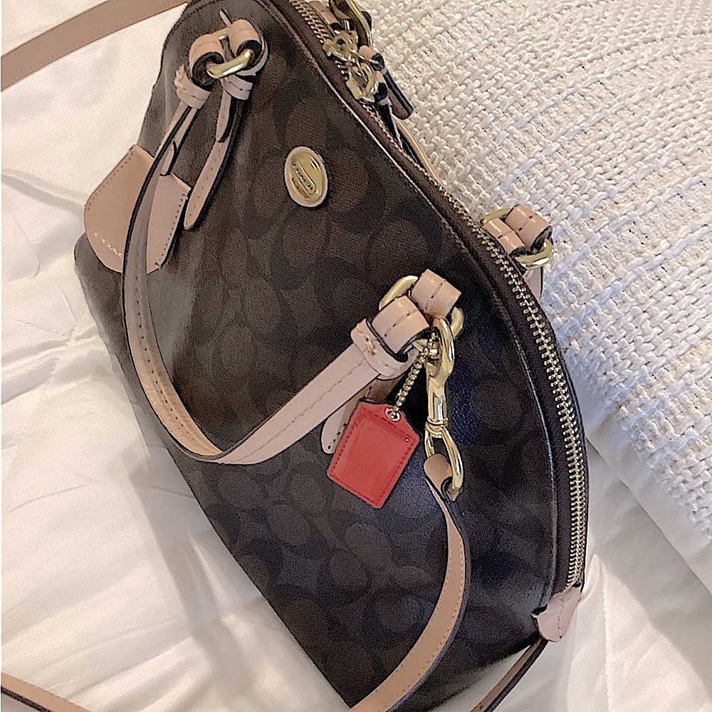 Coach Brown and Tan Shoulder Bag - Picture 9 of 10